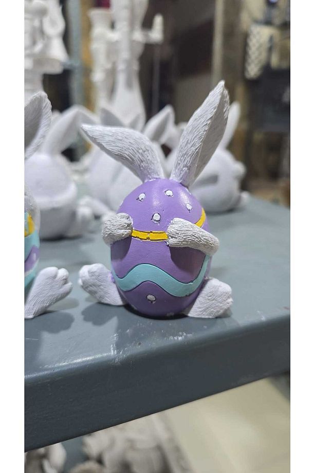 Paskalya Yumurta Tavşan Biblo Seti, Görmedim Duymadım Bilmiyorum Tavşan Biblo, Easter Egg - 2