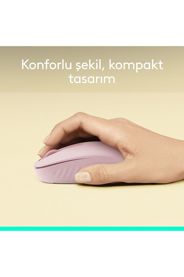 M196 Bluetooth Kablosuz Kompakt PC, Mac, Windows ve MacOs ile Uyumlu Mouse - Pembe - 4