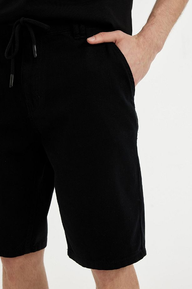 Regular Fit Düz Paça Gabardin Bermuda Şort C5397ax24sm - 6