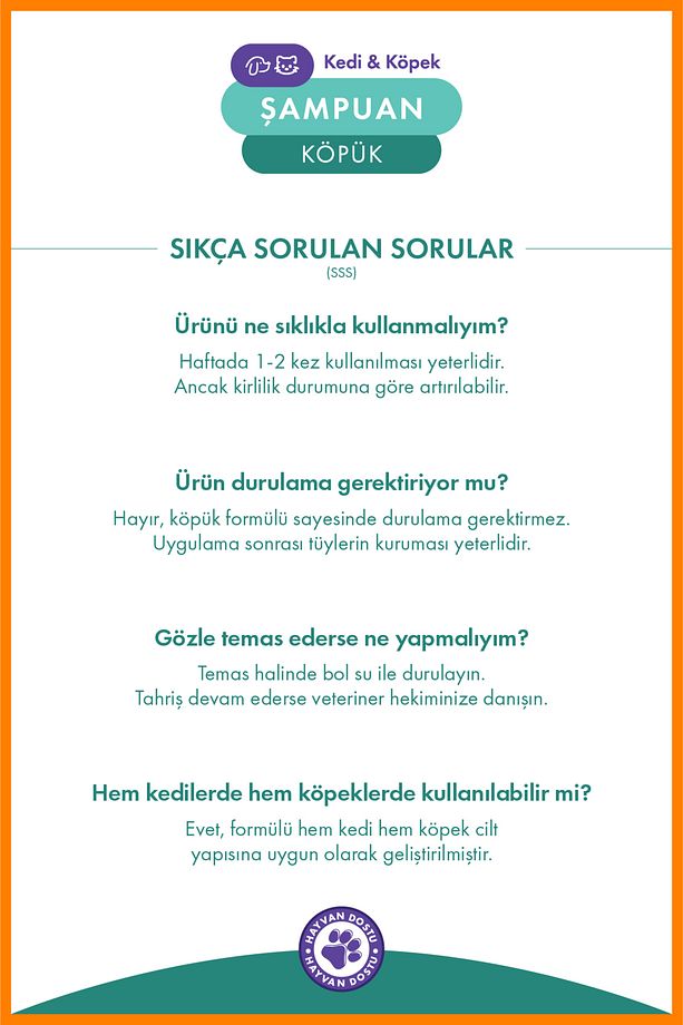 Kedi Ve Köpek Köpük Şampuan 200 ml – Durulama Gerekmez-derinlemesine Temizlik Ve Hassas Bakım - 7