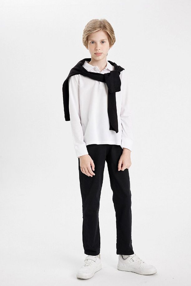 Erkek Çocuk Düz Paça Gabardin Okul Pantolonu U3254A624AU - 4