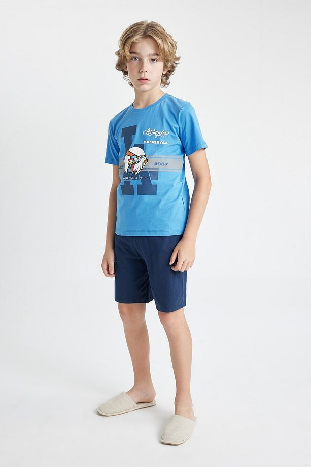 Erkek Çocuk Pijama Takımı Baskılı Kısa Kollu Üst Şort C7911a824sm - 2