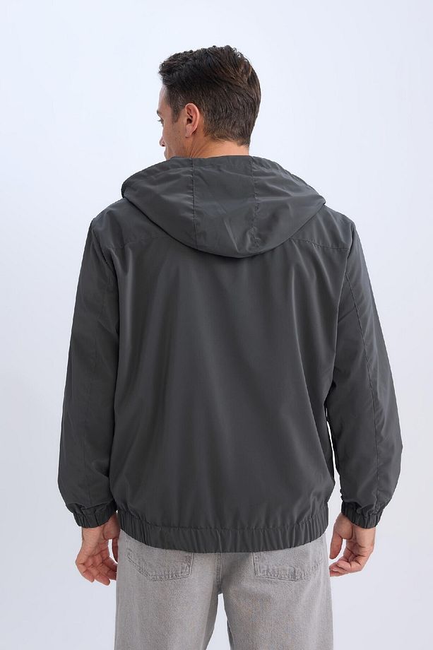 Regular Fit Kapüşonlu Mont Fermuarlı Cepli File Astarlı Mevsimlik  C4562AX24AU - 7