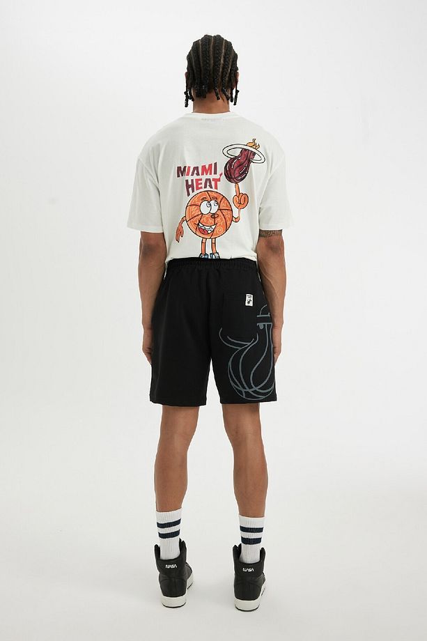 DeFactoFit NBA Miami Heat Standart Fit Kısa Paça Şort B9915AX24SM - 7