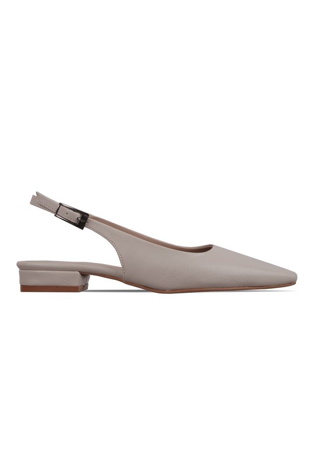 Women's Open Back Low Ballerina Ballerina-Cream