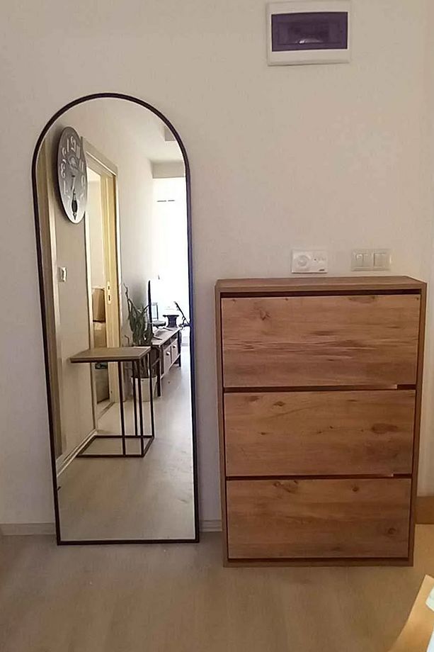 Düşer Kapak Ayakkabılık Kapı Önü & Dış Mekan Duvara Monte 3 Bölmeli 6 Raflı Rampalı 110 x74 cm - 7