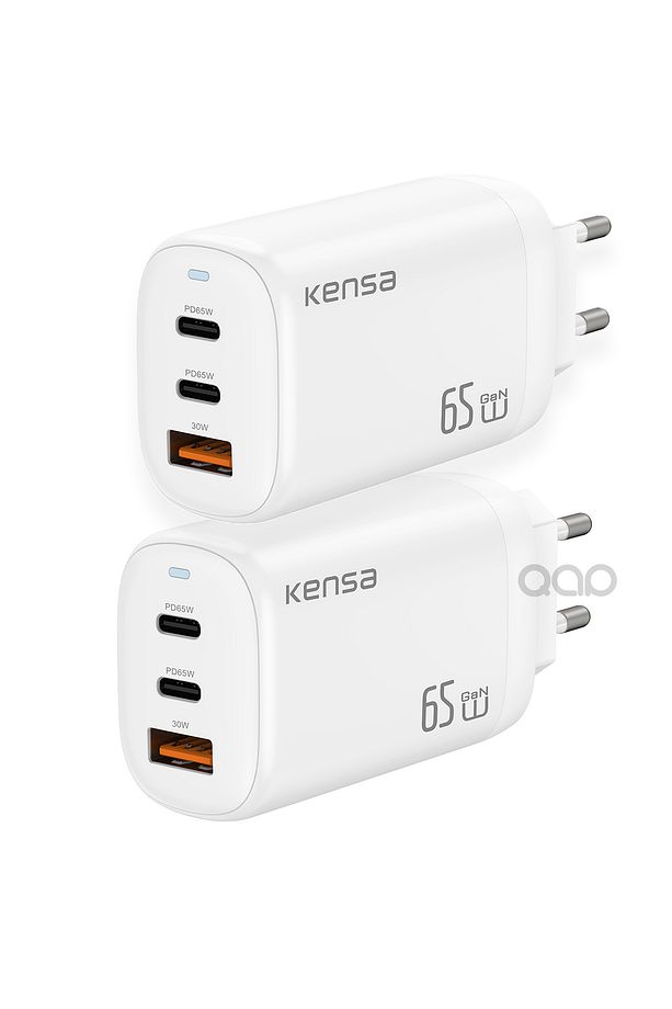65W Gan3 Turbo Hızlı Şarj Cihazı Type-C QC PD 2xUsb-C 1xUsb-A (Gerçek 65 Watt) - 8