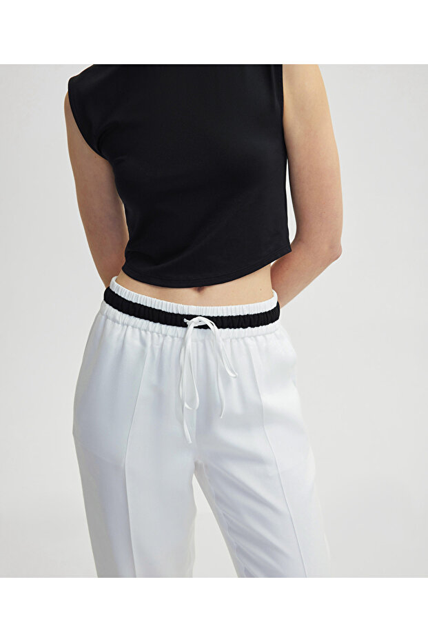 Kontrast bel pantolon - 5