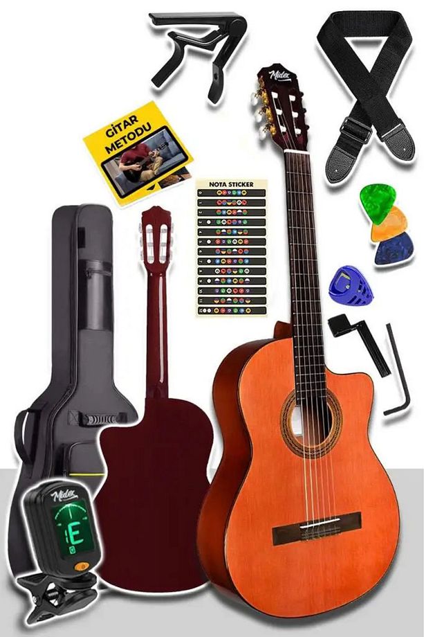 Cg390m-xbag Klasik Gitar 4/4 Sap Ayarlı Kesik Kasa (çanta Tuner Askı Capo Metod Pena) - 3