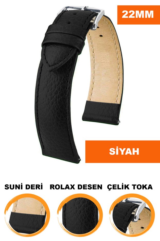 22mm Leather Watch Band with Kaylak Purlx22Mm for Fossil-Welder-Casio-Seiko-Omega-Armani Compatibility
