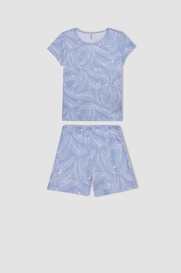 Kız Çocuk Pijama Takımı Desenli Kısa Kollu Üst Şort C8502a824sm - 6