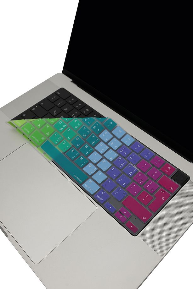 Arapça Klavye Macbook Kılıf Air Pro M1-m2-m3-m4 A2681 A2941 A2442 A2485 A3240 (UK-EU) Uyumlu Dazzle - 1