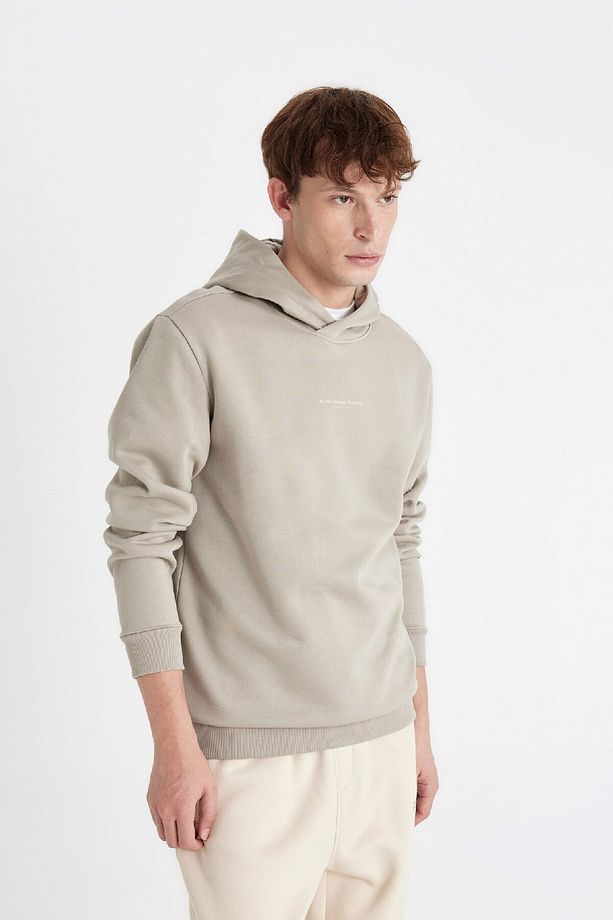 Regular Fit Kapüşonlu Baskılı Sweatshirt C6131ax24au - 3