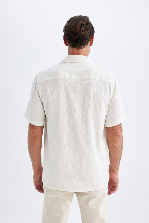 Regular Fit Yazlık Dokulu Kısa Kollu Gömlek C9230ax24sm - 6