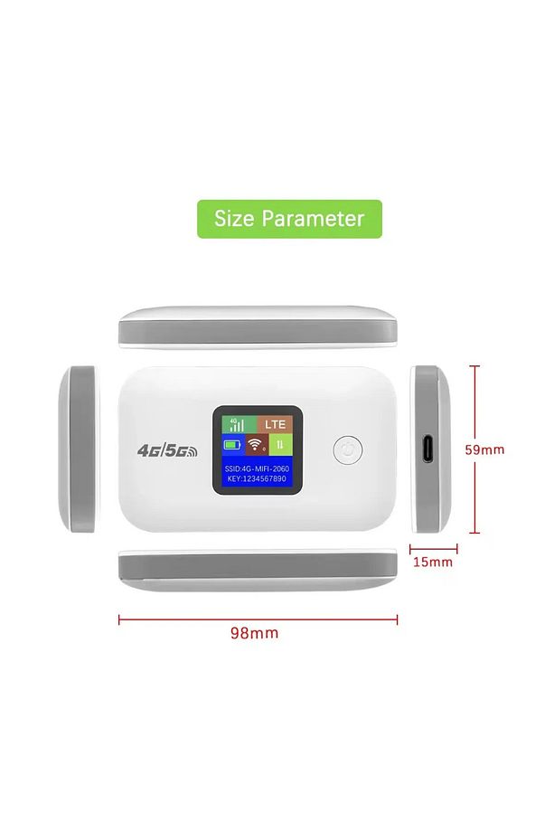4g/5g Mobil Sim Kartlı Wifi Router 150mbps 3000mah Taşınabilir Hotspot Modem - 6