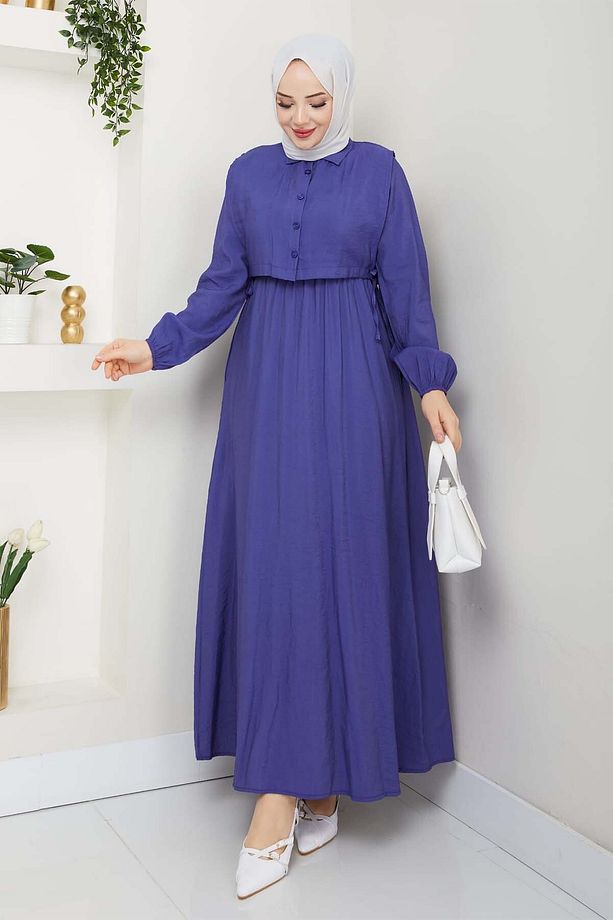 Yelekli Elbise İndigo 4735 - 5