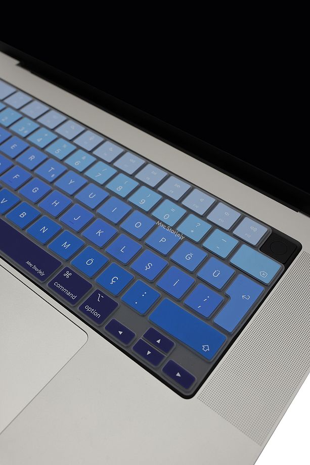 Macbook Kılıf Klavye Koruyucu Air Pro M1-m2-m3-m4 (TÜRKÇE Q) A2681 A2941 A2442 A2485 A3113 Ombre - 4