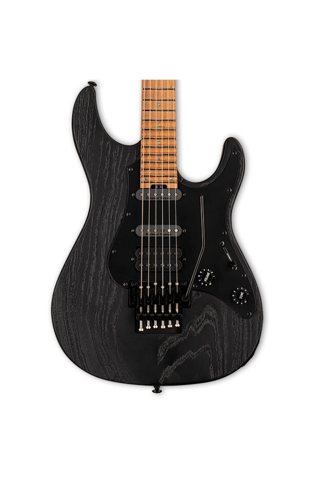 Sn-1000 Fr Black Blast Roasted Maple Elektro Gitar - 1