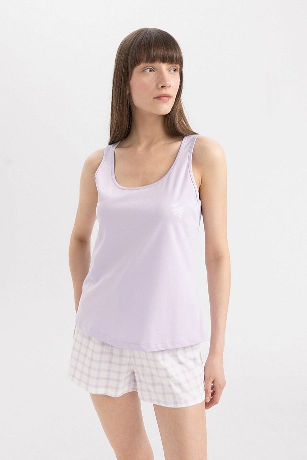 Fall In Love Pijama Takımı Askılı Üst Desenli Şort Alt C7898axpr77 - 4