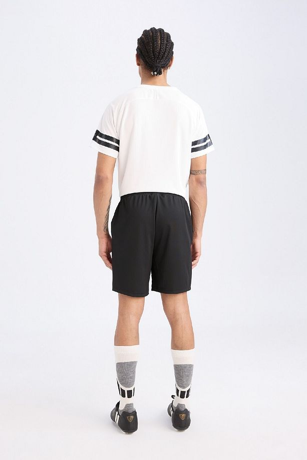 Fit Slim Fit Dar Kesim Sporcu Kısa Paça Skuba Dalgıç Kumaş Şort D0673ax24au - 8