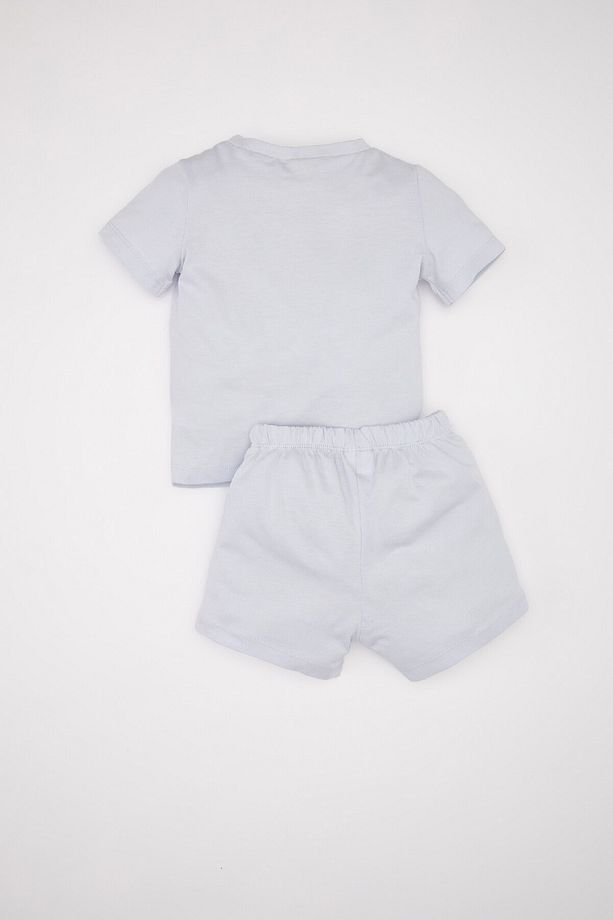 Erkek Bebek Pijama Takımı Penye Baskılı Kısa Kollu Üst Şort C5194a524hs - 5