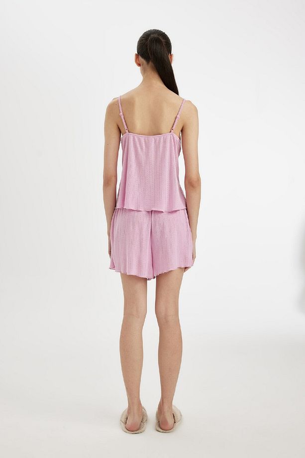 Pijama Takım Pamuklu Askılı Üst Esnek Belli Şort-fall In Love A7968ax24hs - 5