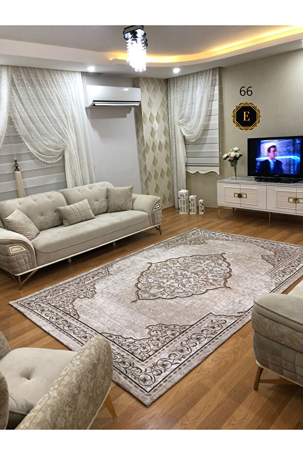 Sponge-Free Carpet Cover - Washable - Practical - Velvet Fabric - Decorative - Large Size 300Cmx400Cm 12m2
