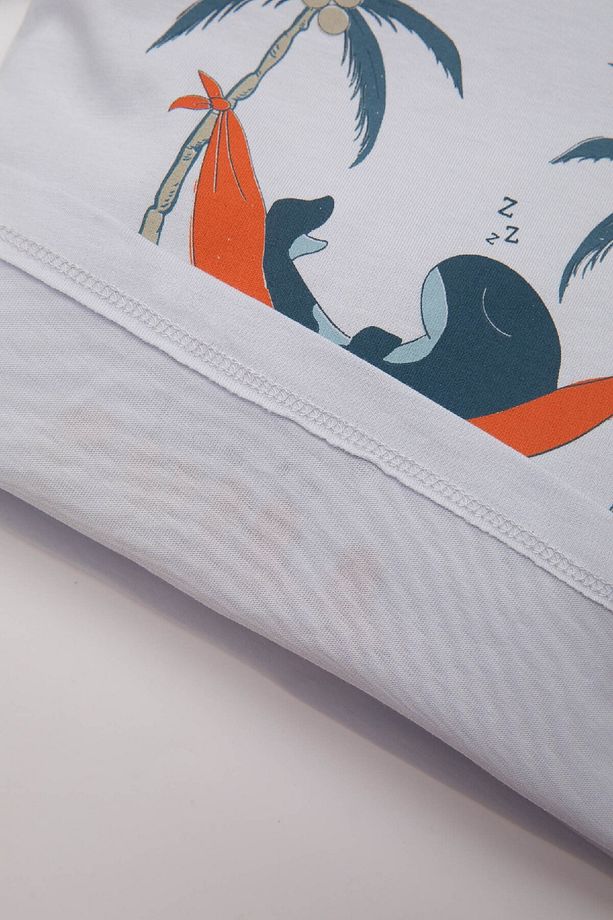 Erkek Bebek Pijama Takımı Penye Baskılı Kısa Kollu Üst Şort C5194a524hs - 4