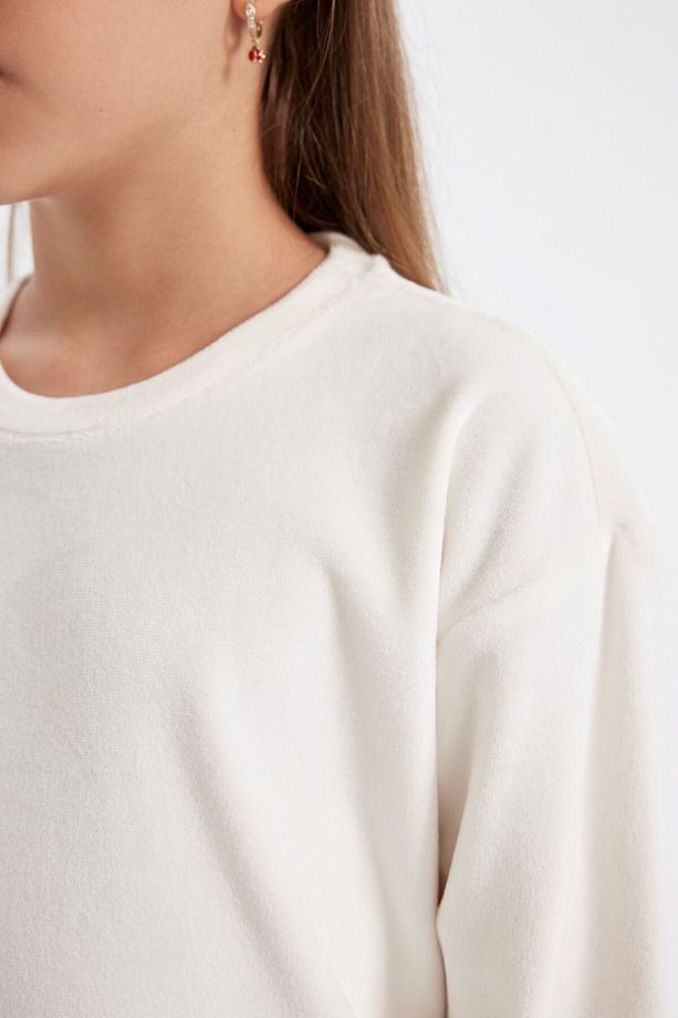 Kız Çocuk Pijama Takımı Polar Uzun Kollu Üst Uzun Alt D1068a824wn - 5