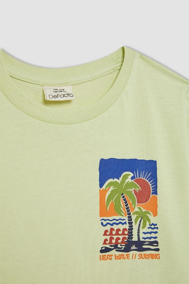 Erkek Çocuk Pijama Takım Baskılı Kısa Kollu Beli Lastikli Şort Alt D1212a824sm - 8
