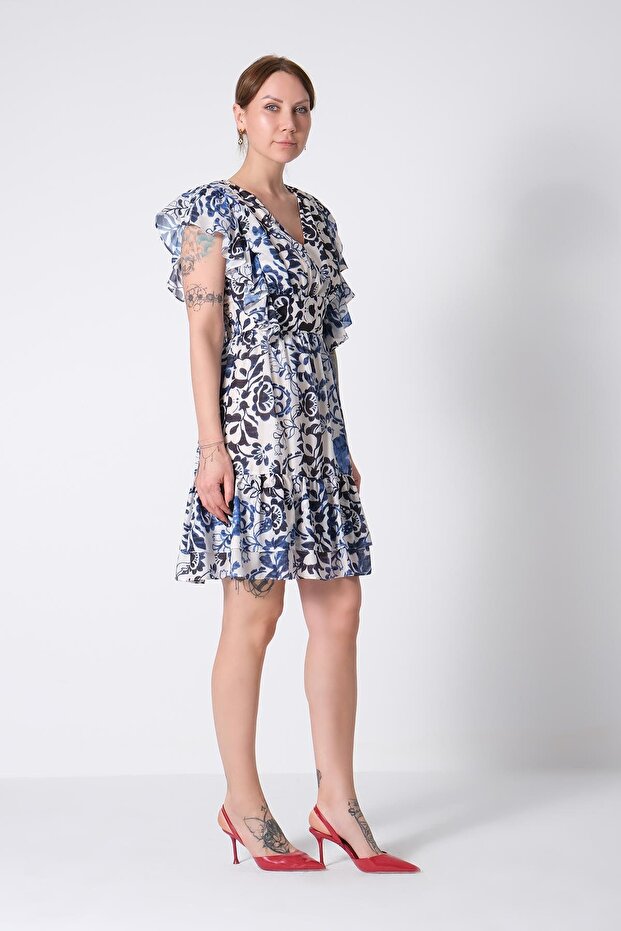 Detaylı Mini Elbise - 4