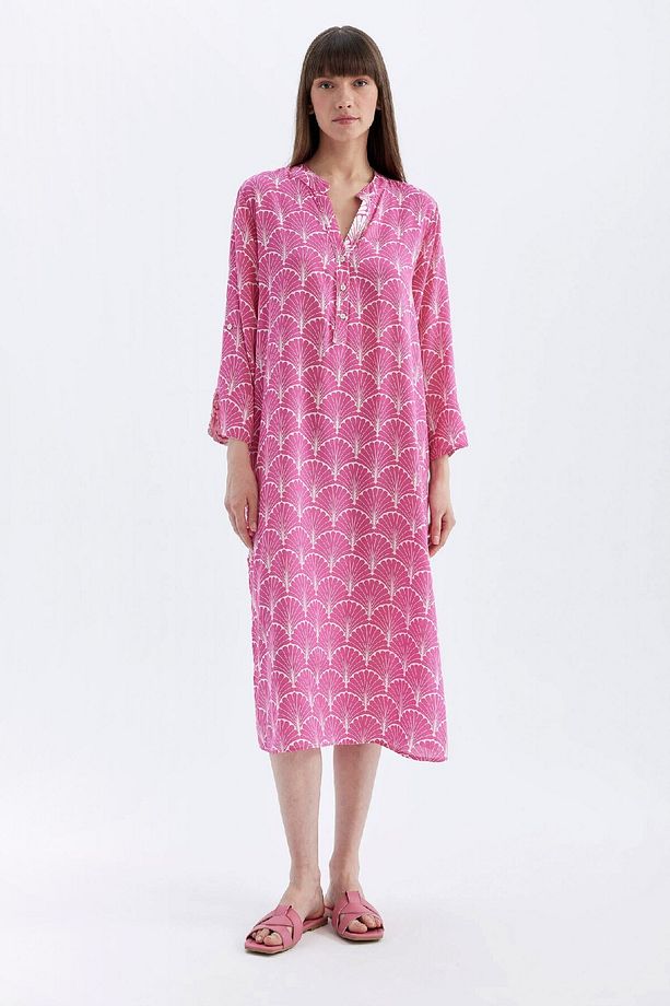 Regular Fit Desenli Plaj Elbisesi-fall In Love D0452ax24sm - 1