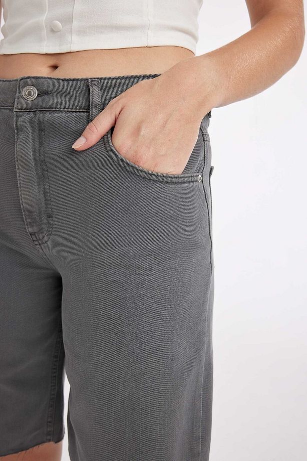 Normal Bel Kısa Paça Gabardin Bermuda Şort D0965ax24sm - 6