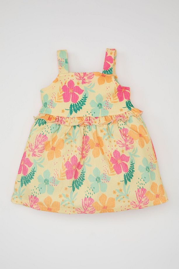 Kız Bebek Çiçekli Kolsuz Elbise C7167A524SM - 1