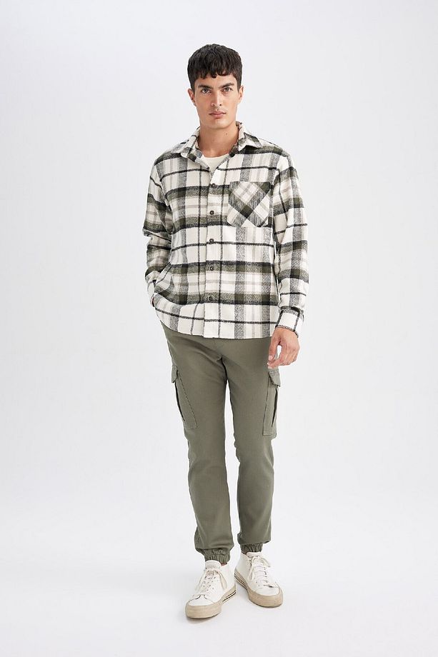 Regular Fit Kareli Oduncu Flanel Uzun Kollu Gömlek D1659ax24au - 2