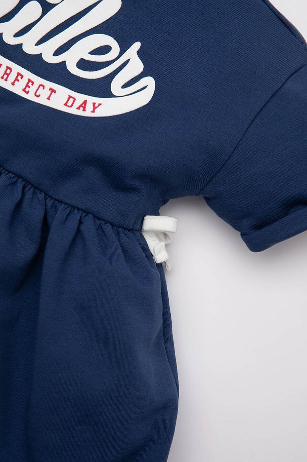 Kız Bebek Baskılı Kısa Kollu Sweat Elbise C7154a524sm - 3