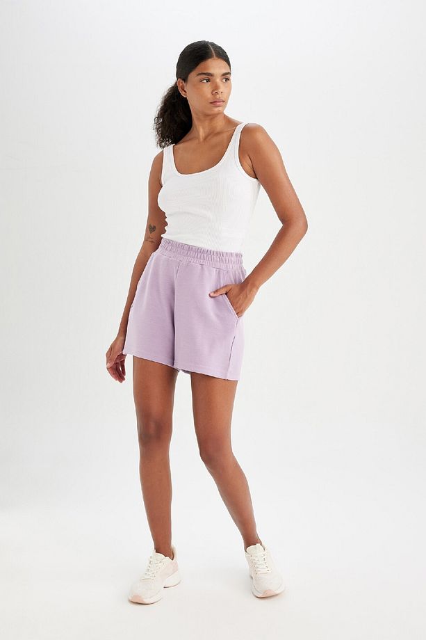 DeFactoFit Standart Fit Sporcu Kısa Paça Modal Şort D1278AX24HS - 4