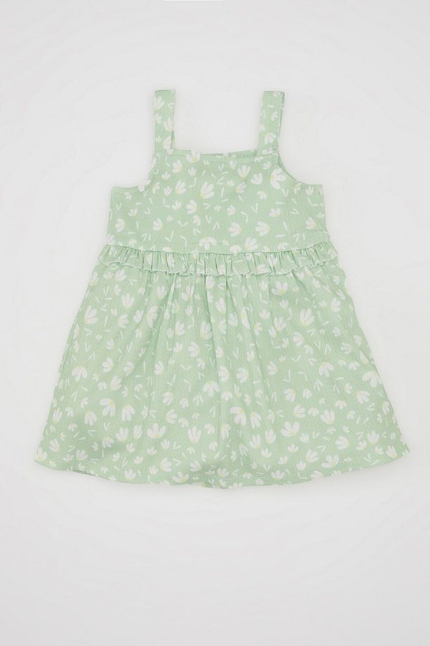 Kız Bebek Çiçekli Kolsuz Elbise C7167A524SM - 1