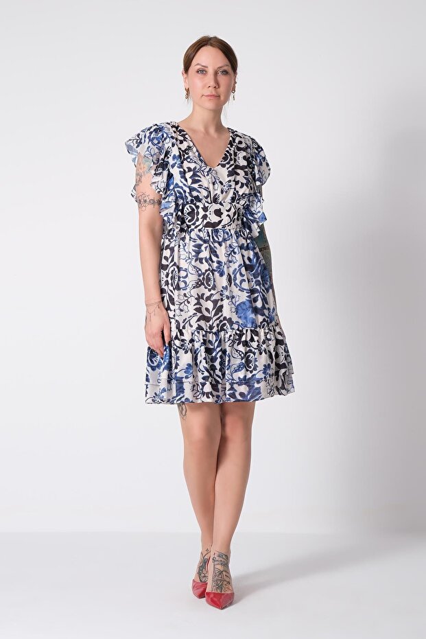 Detaylı Mini Elbise - 1