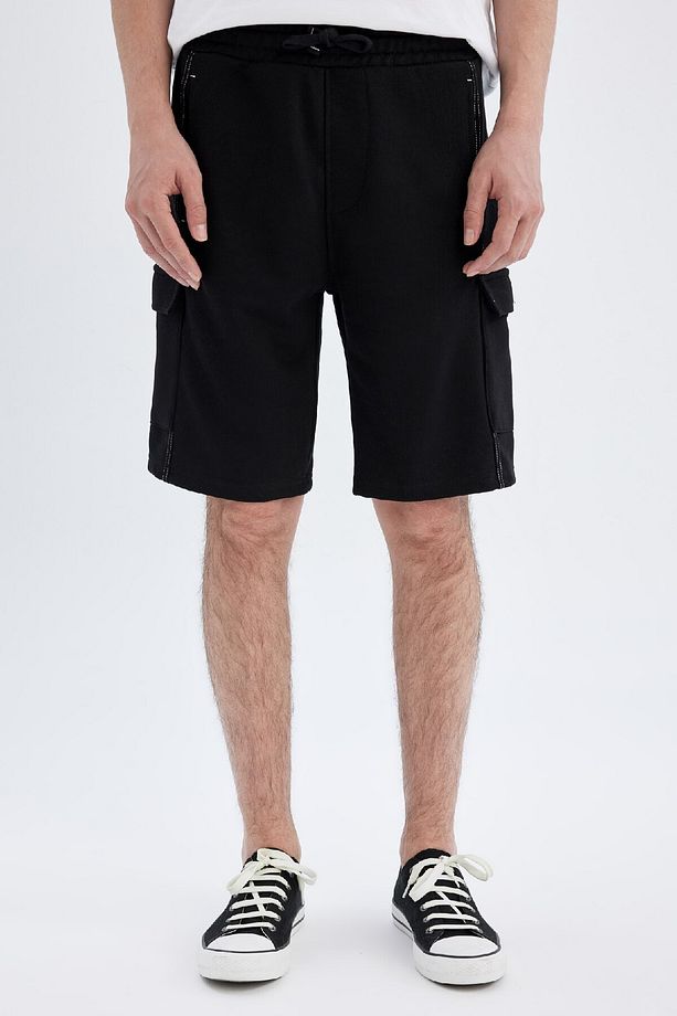 Regular Fit Düz Paça Kargo Bermuda Şort C5593ax24hs - 5