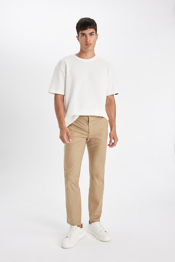 Regular Fit Normal Kesim Yazlık Düz Paça Chino Kanvas Pantolon D1526ax24sm - 3