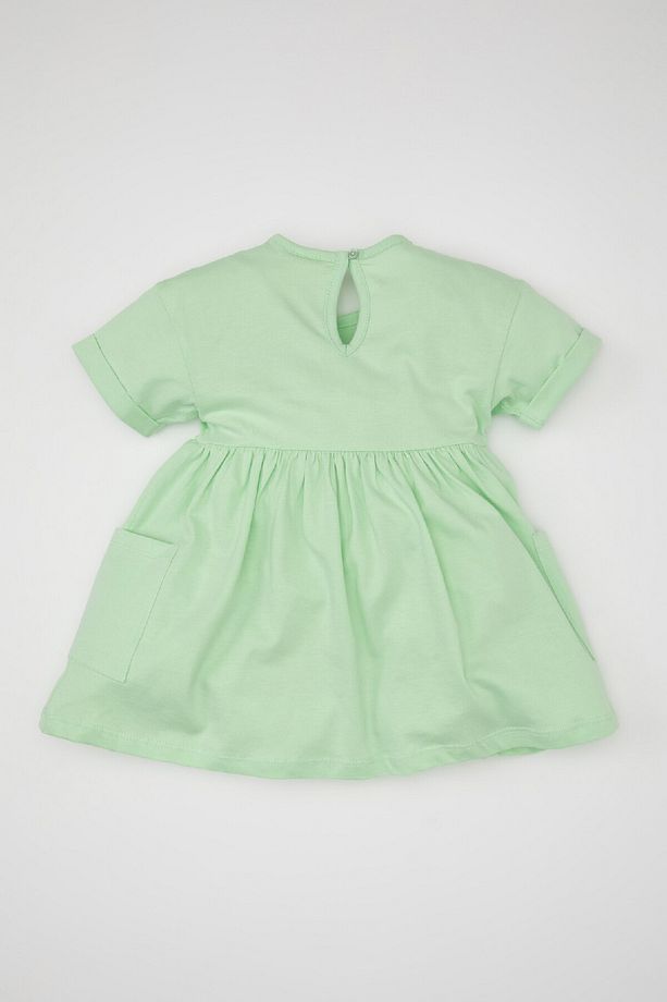 Kız Bebek Baskılı Kısa Kollu Elbise D0487A524HS - 5