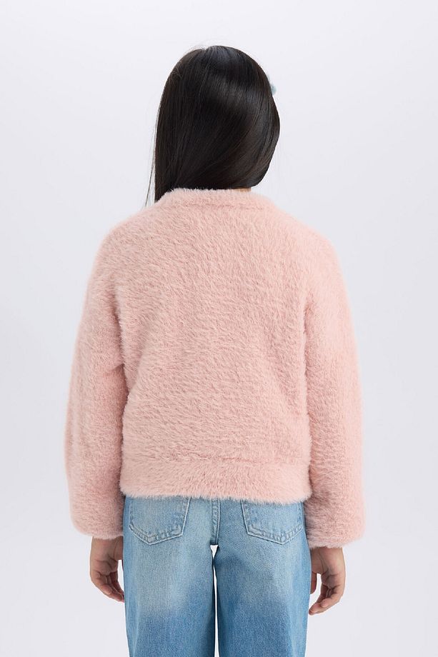 Kız Çocuk Crop Bisiklet Yaka Kazak D1359a824wn - 8