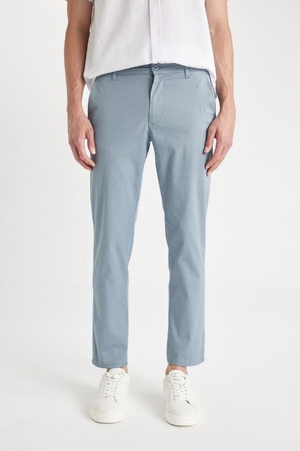 Regular Fit Normal Kesim Yazlık Twill Chino Kanvas Pantolon Cepli Düz Paça D1779ax24sp - 4