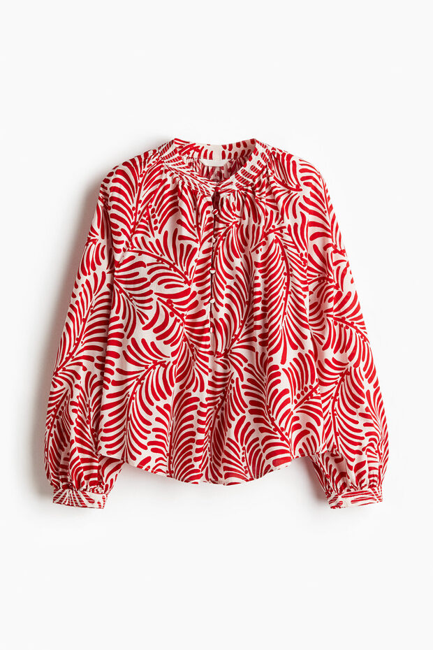 Bant Yakalı Bluz - 3