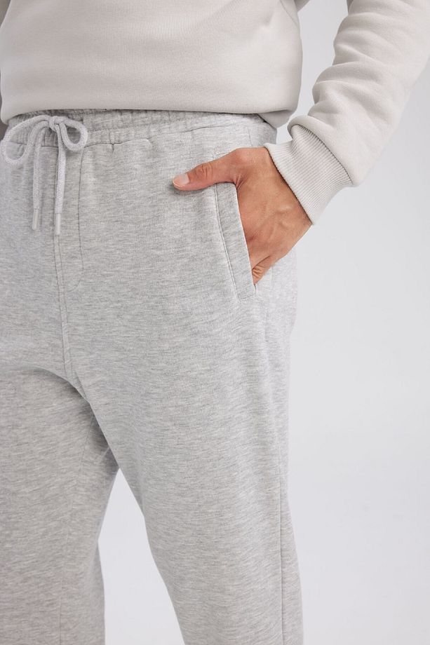 Jogger Eşofman Altı Standart Fit Basic Düz Beli Bağcıklı Lastikli Paça Cepli A6468ax24au - 7