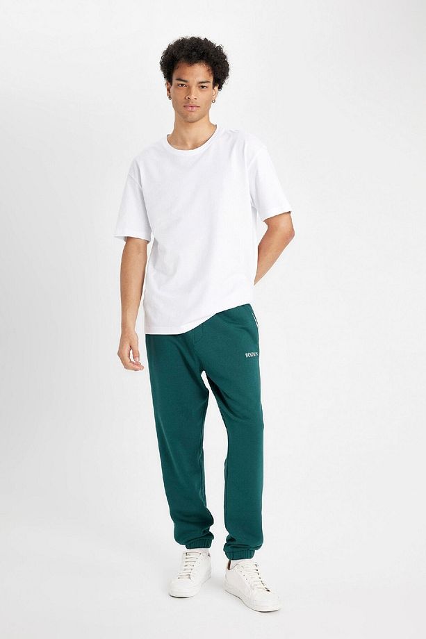 Regular Fit Jogger Eşofman Altı Fleto Cepli Baskılı Beli Bağcıklı Lastikli Paça D2025AX24WN - 4