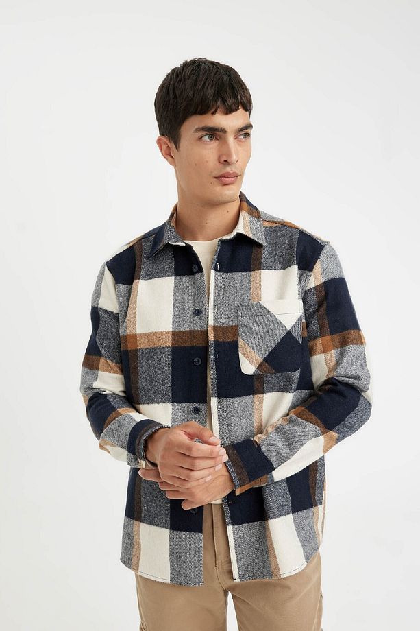 Regular Fit Kareli Oduncu Flanel Uzun Kollu Gömlek A5553ax24au - 5