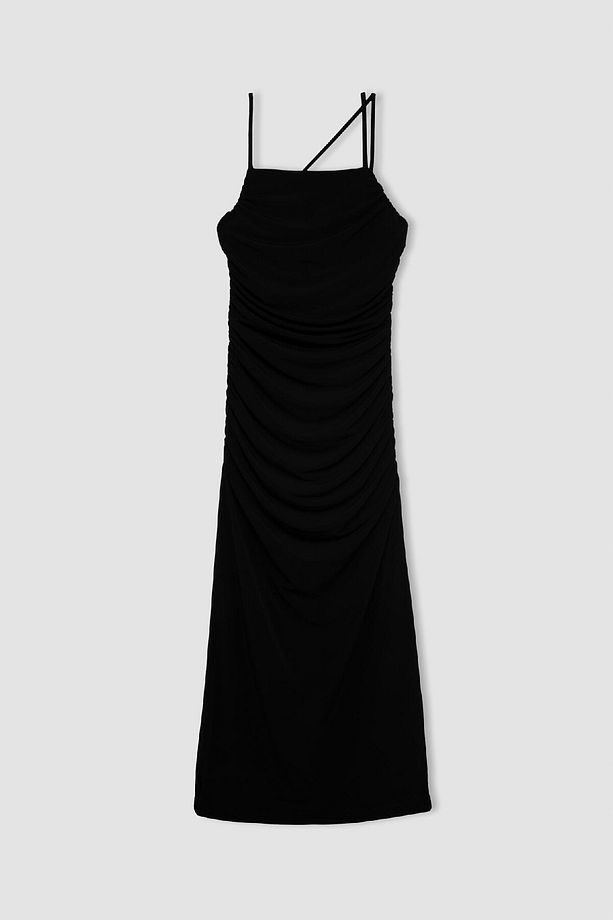 Bodycon Askılı Midi Elbise C8948AX24SM - 8