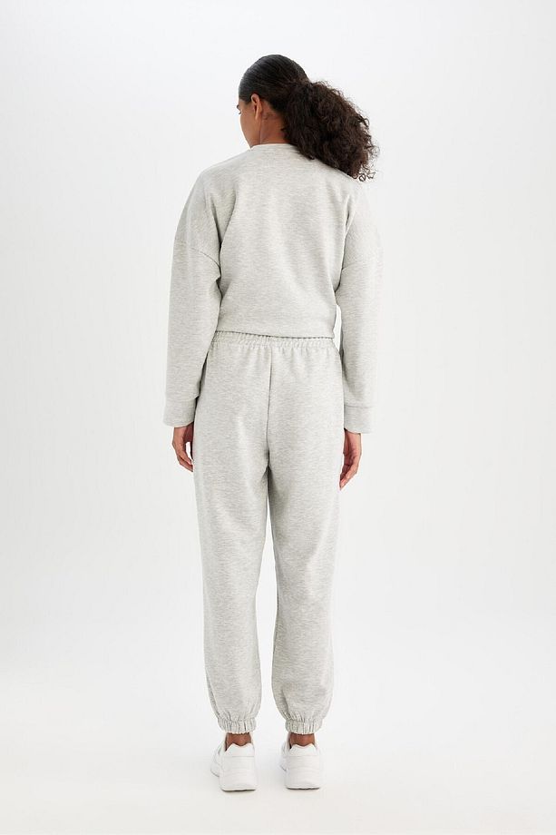 Fit Oversize Geniş Kalıp Sporcu Eşofman Altı Çift Cepli Jogger Paça Standart Boy Skuba Dalgıç - 8